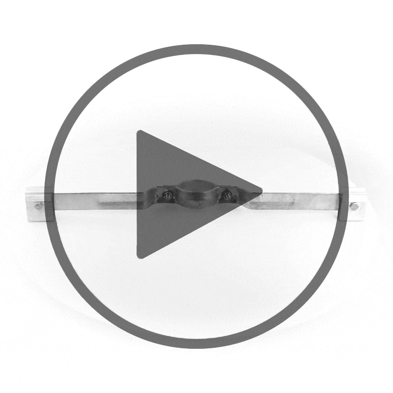 Rohrklemmschellen für breite Alform-Schilder | 360-Grad-Ansicht