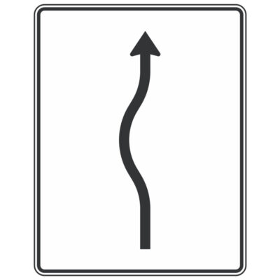 Verkehrszeichen 513-10 Verschwenkungstafel kurze Verschwenkung ohne Gegenverkehr | gemäß StVO