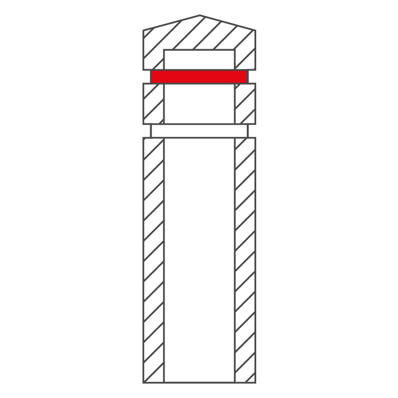 Recyclingpfosten mit Diamantkopf in braun oder anthrazit | Skizze