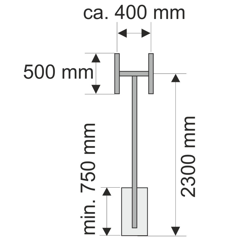 Gabelpfosten EGP1-EGP2 | Skizze