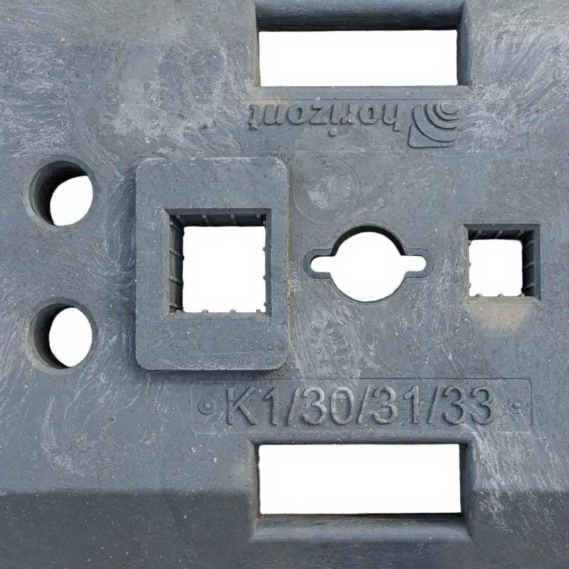 TL-Bakenfußplatte D300M | Steckmöglichkeit