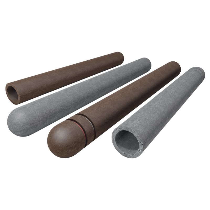 Recyclingpfosten mit Halbkugelkopf | Liegend