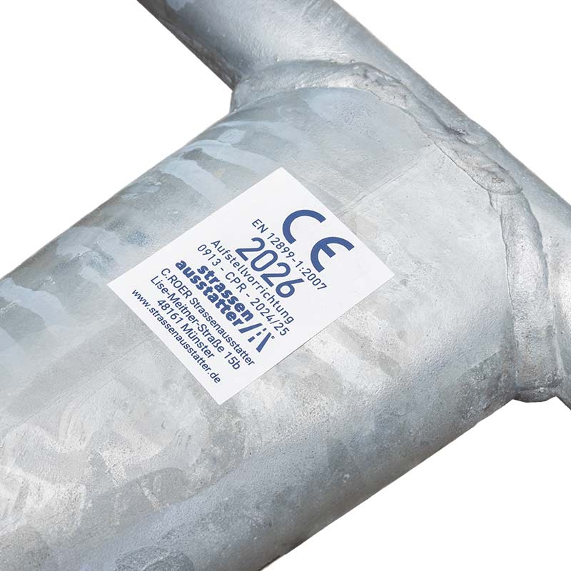 Rohrrahmen E47 rechteckig für Schilder 420 x 630 mm | mit CE-Zeichen