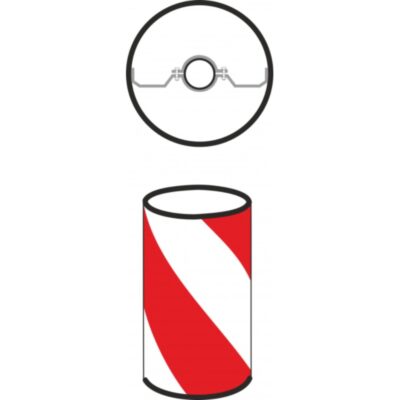 Runde Leitsäule Ø 300 mm mit Verkehrszeichen 626-20