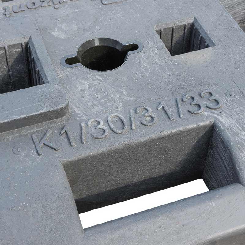 TL-Bakenfußplatte D300M | Detailansicht