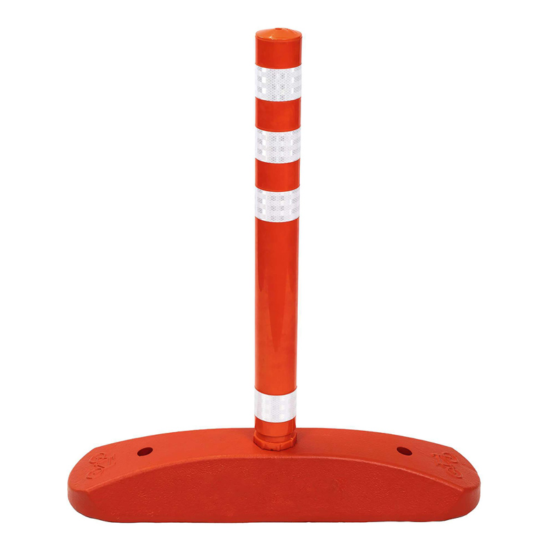 LaneGuard Radweg-Trenner Signalpfosten | Montiert auf Radweg-Trenner Seitenansicht