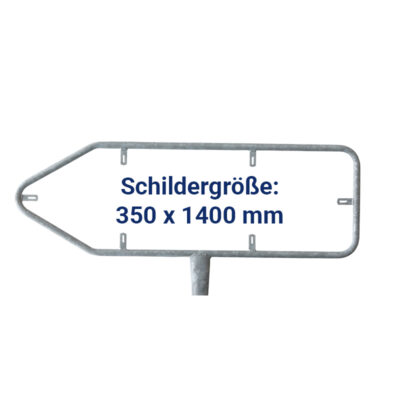 Rohrrahmen Pfeil 350 x 1400 mm