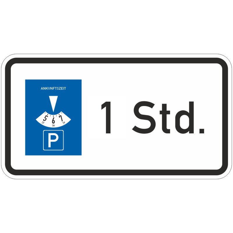 Verkehrszeichen 1040-32 Parkscheibe … Stunden | gemäß StVO