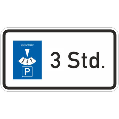 Verkehrszeichen 1040-32 Parkscheibe … Stunden | gemäß StVO