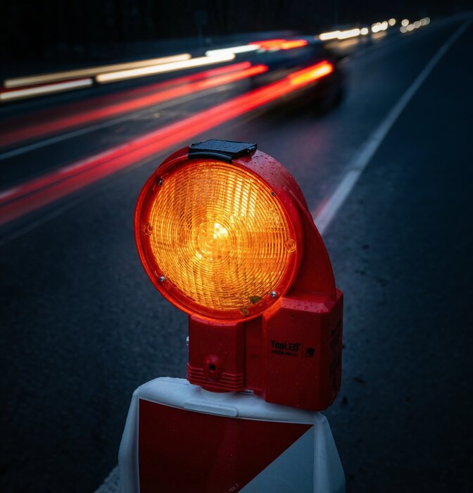 horizont TopLED Greenline EMS | Anwendungsbeispiel Leitbake Nacht