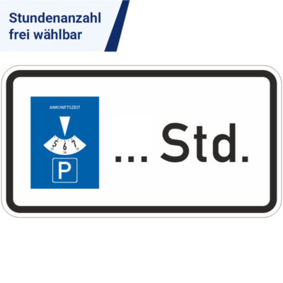 Verkehrszeichen 1040-32 Parkscheibe … Stunden | gemäß StVO