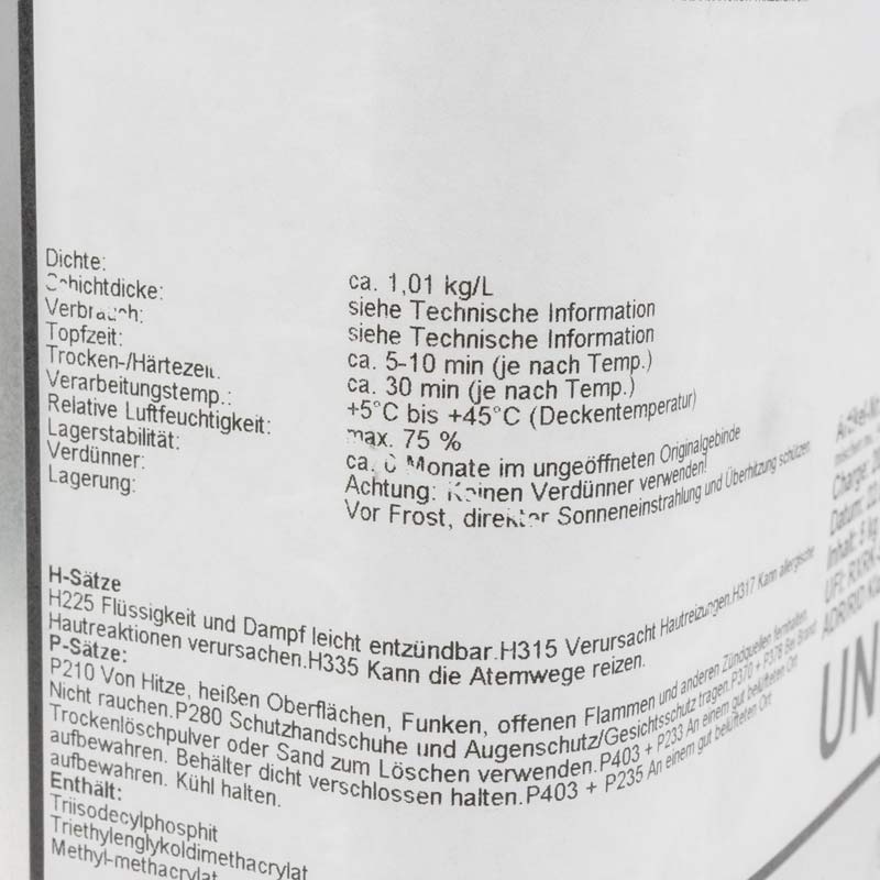 B71 Haftgrund 2K Primer für Betonböden | Label Detailansicht