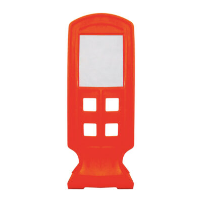 Sichtzeichen Aufsteller für Leitschwelle | Orange, RA2, Höhe 265 mm