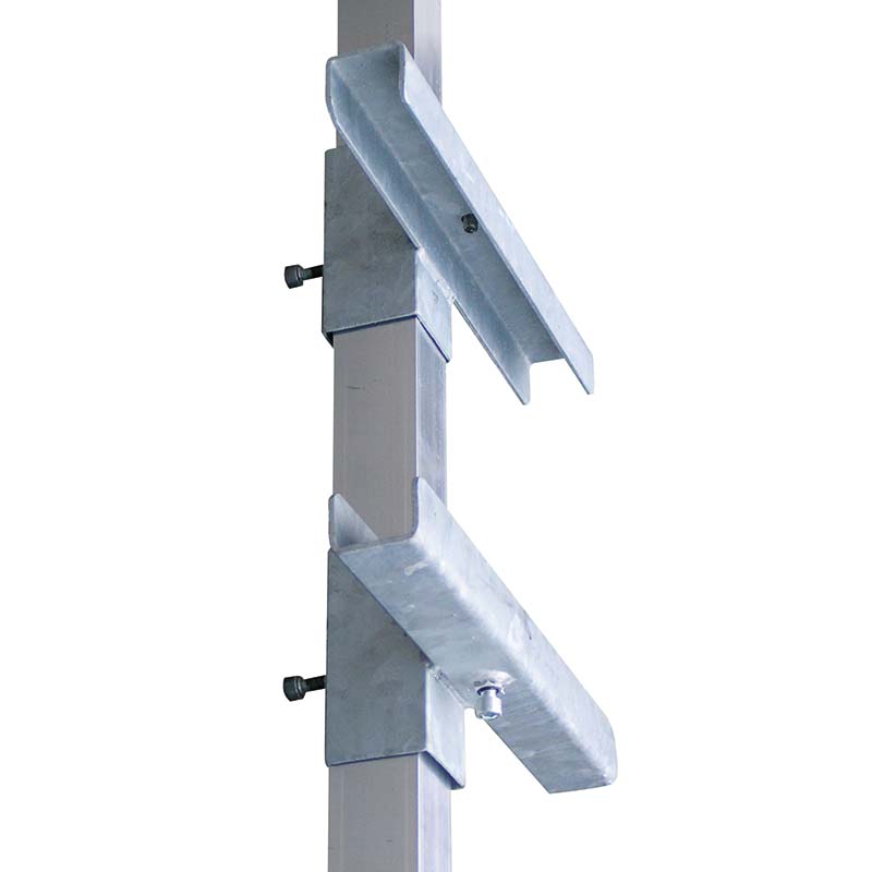 Schilderhalter für Vierkantrohr 60 x 60 mm | Montiert am Vierkantrohr