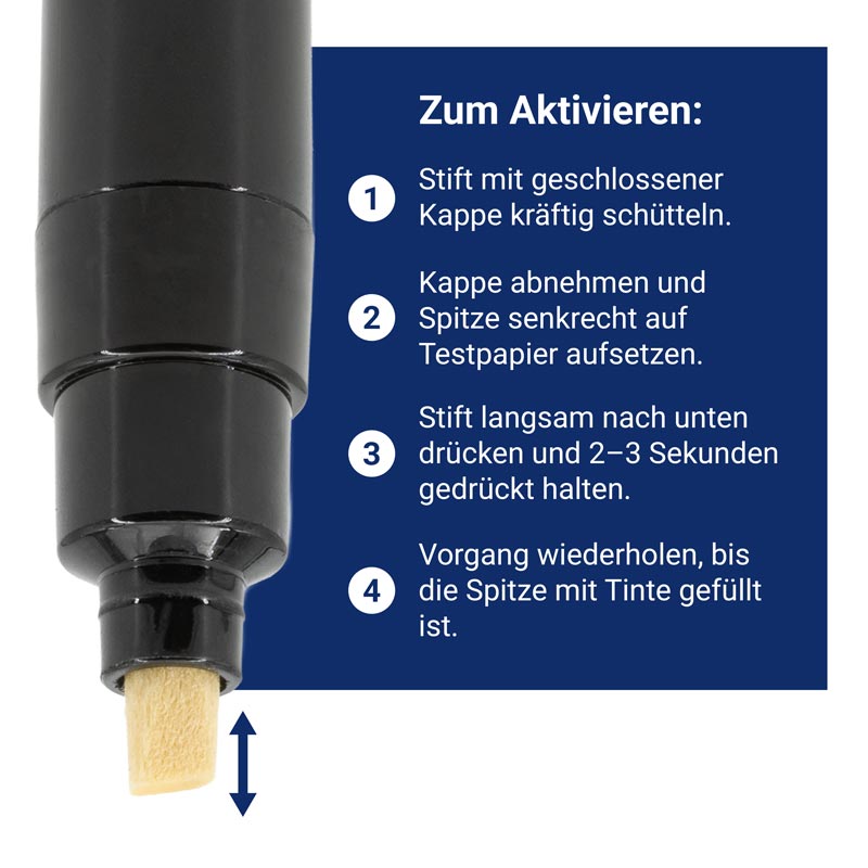Markierungsstift zum Beschriften | Anleitung zum Aktivieren