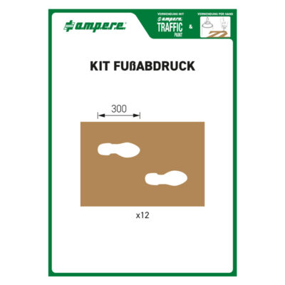 Schablonensatz KIT Fußabdruck | Für Laufwege und Personenführung
