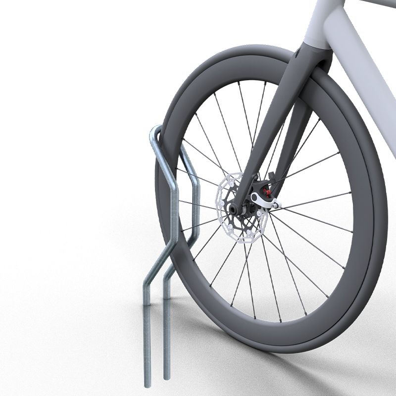 Fahrradständer Einzelparker zum Einbetonieren | Anwendungsbeispiel