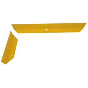 Schrammbord aus Stahlwinkel 100 x 150 x 10 mm gelb