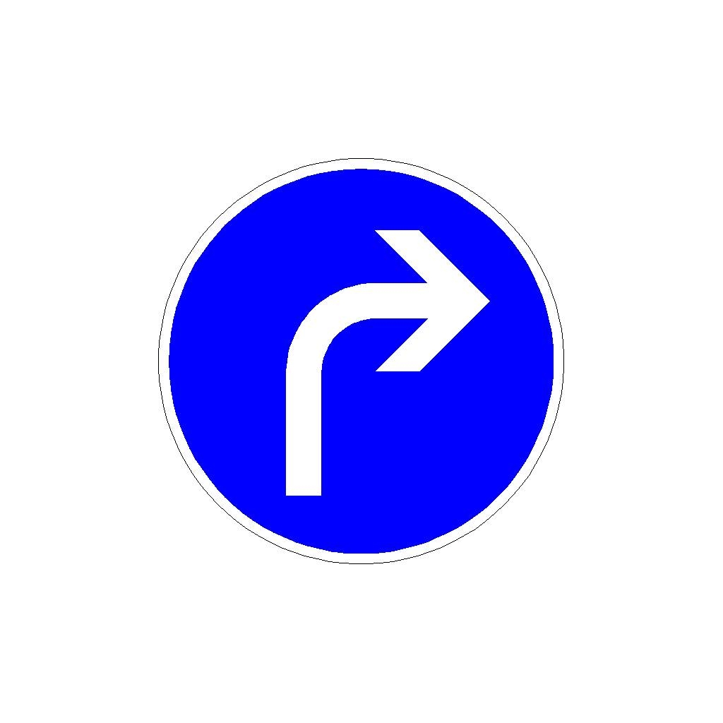 Verkehrszeichen 209 Fahrtrichtung rechts