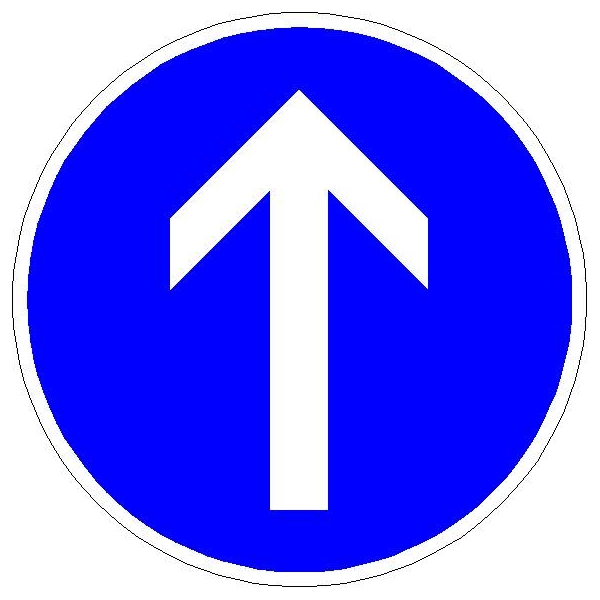 Verkehrszeichen 20930 Fahrtrichtung geradeaus